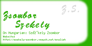 zsombor szekely business card